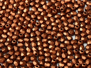 3mm Fire Polished - Copper - Beading Amazing