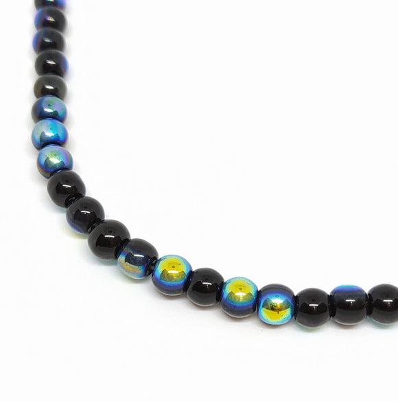 6mm Black AB Glass Beads - Beading Amazing