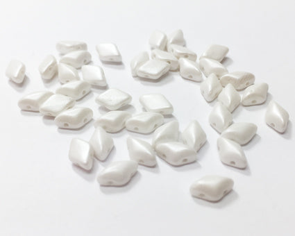 Pearl Shine White GemDuo's - Beading Amazing