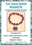 Project Pack - Elasticated Halloween Pumpkin 'Cat' Bracelet