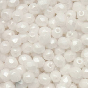 Pastel White 4mm Fire Polished