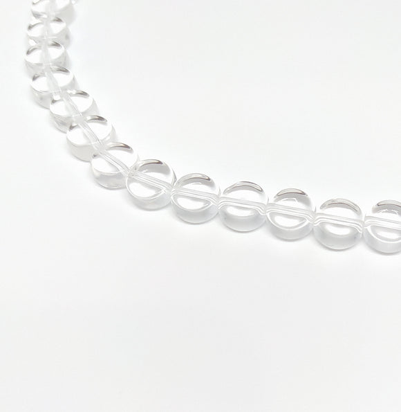 10mm Clear Flat Disc Glass Beads - Beading Amazing