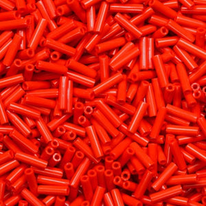 6mm Opaque Red Bugles