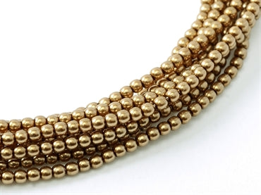 2mm - Glass Pearls - Antique Gold - Beading Amazing