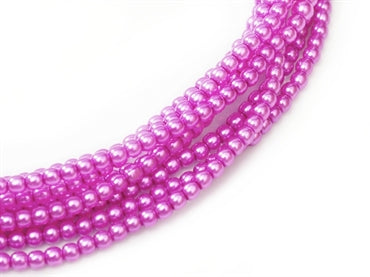 2mm - Glass Pearls - Hot Pink - Beading Amazing