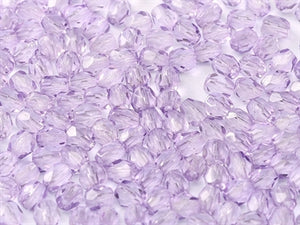 3mm Fire Polished - Lilac - Beading Amazing