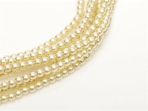 3mm Pearls - Old Lace - Beading Amazing