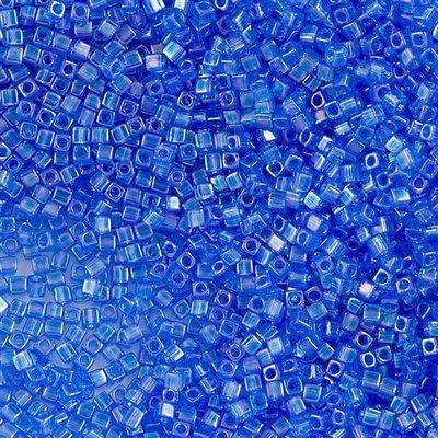 4mm Cubes - S/L Med Blue - Beading Amazing