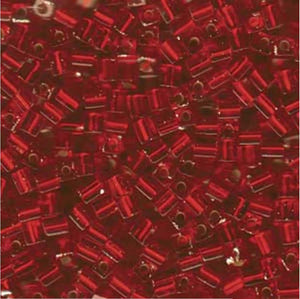 4mm Cubes - S/L Flame Red - Beading Amazing