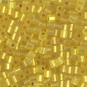 4mm Cubes - S/L Yellow - Beading Amazing