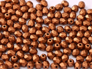 Copper 4mm Fire Polished - Beading Amazing