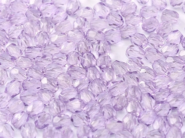 Trans Lilac 4mm Fire Polished - Beading Amazing