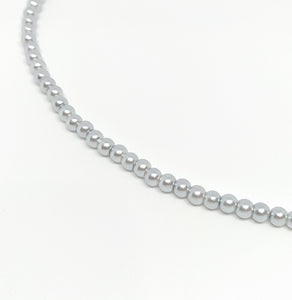 4mm Light Silver Glass Pearls - Beading Amazing