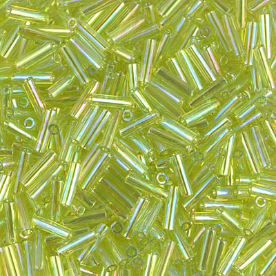 6mm Tr.Chartreuse Bugles - Beading Amazing