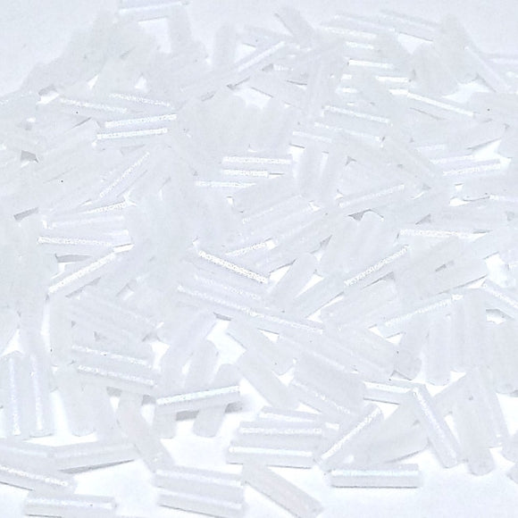 6mm Matte Frosted Crystal Bugles - Beading Amazing