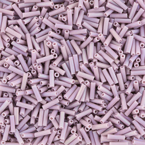 6mm Frosted Lilac AB Bugles - Beading Amazing