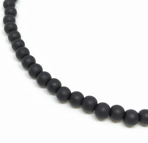 6mm Black Frosted Glass Beads - Beading Amazing
