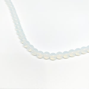 6mm White (Opal Style) Glass Beads - Beading Amazing