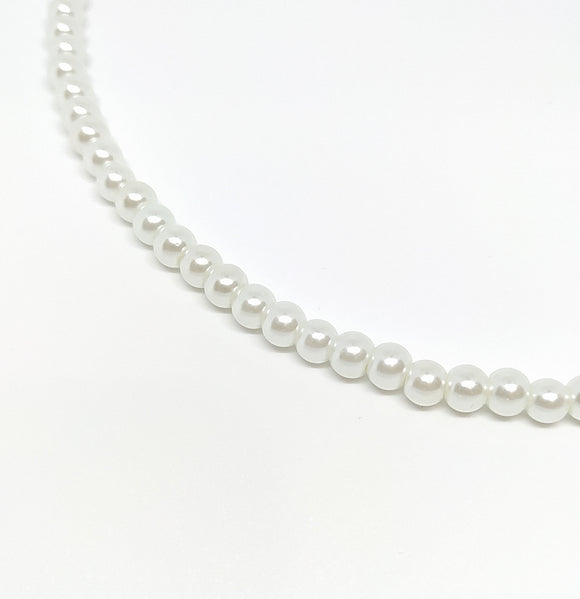 6mm White Glass Pearls - Beading Amazing