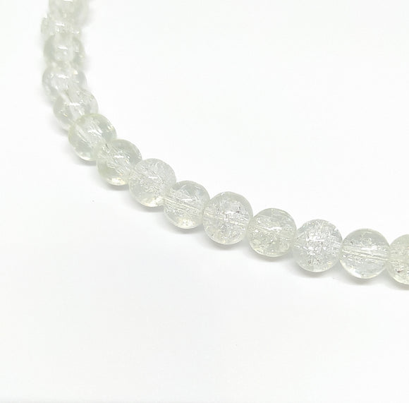8mm Clear Crackle Glass Beads - Beading Amazing