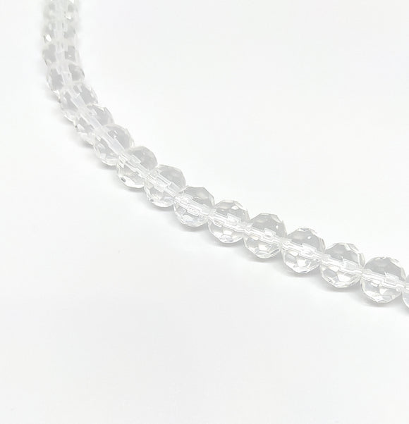 8mm Clear Faceted Glass Beads - Beading Amazing
