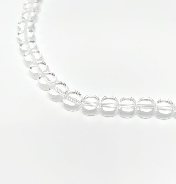 8mm Clear Flat Disc Glass Beads - Beading Amazing