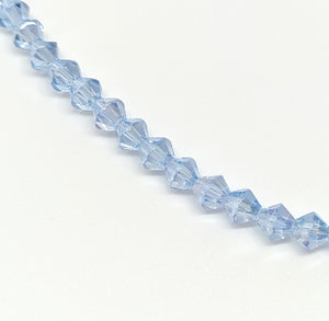4mm Crystal Bicone Baby Blue - Beading Amazing