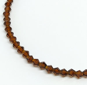 4mm Crystal Bicone Brown - Beading Amazing
