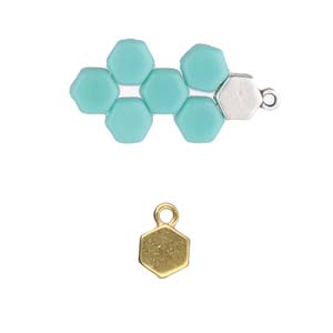 Cymbal - Bead End - Honeycomb - Maragas - 24K Gold Plated