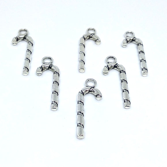 Candy Cane Charms (Antique Silver) - Beading Amazing