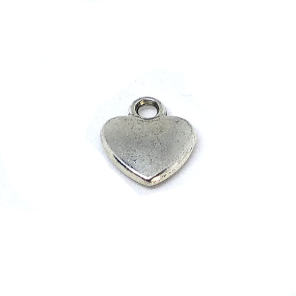Small Silver Heart Charm - Beading Amazing