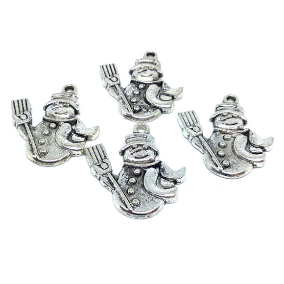 Snowman Charms (Antique Silver) - Beading Amazing