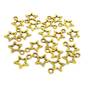 Star Charms (Antique Gold) - Beading Amazing