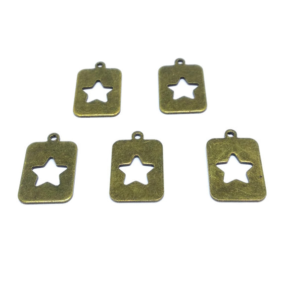 Star Plate Charms (5 pack) - Beading Amazing