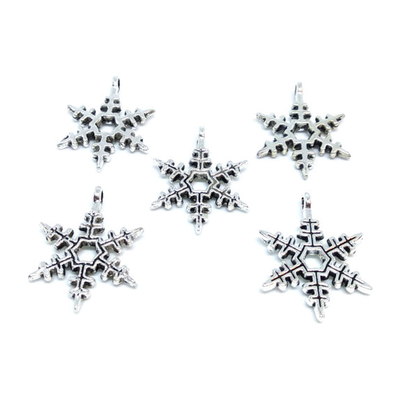 Snowflake Charm (5 pack) - Beading Amazing