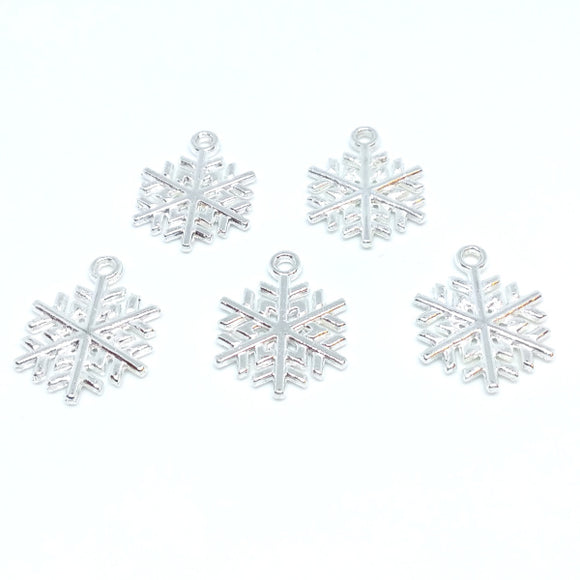 Snowflake Charms (5 pack) - Beading Amazing
