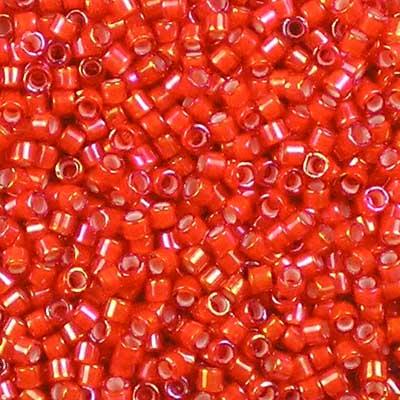 White Lined Flame Red AB (D11) - Beading Amazing