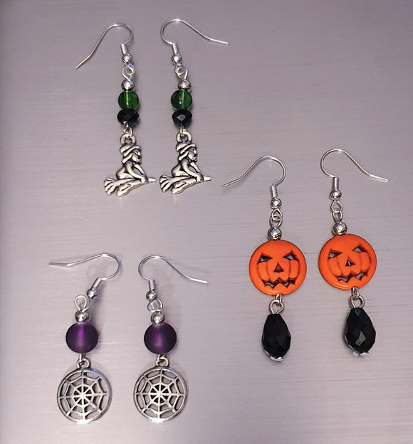 Project Pack - Halloween Charms Earrings Kit - Pack of 3 x Pairs