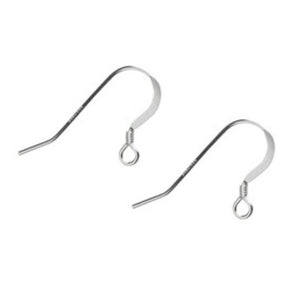 Sterling Silver Fish Hook Earwire with Spring Silver Filled - Beading Amazing