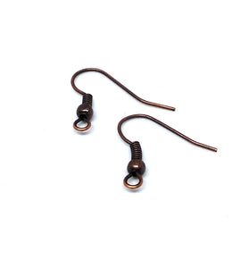 Copper Fish Hook Earwires - Beading Amazing