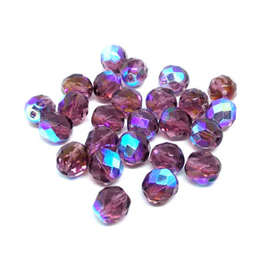 Amy AB 8mm Fire Polished Crystals - Beading Amazing