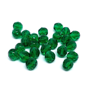Emerald 8mm Fire Polished Crystals - Beading Amazing