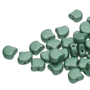 Metallic Suede Light Green Ginko Beads
