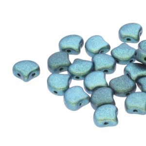 Polychrome Mint Chocolate Ginko Beads