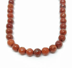 Gemstone - Red Jasper (Grade AB) - 4mm Faceted Rounds - Beading Amazing
