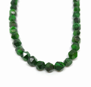 Gemstone - Green Tiger's Eye (Dyed)  -Approx. 6mm Faceted Rounds - Beading Amazing