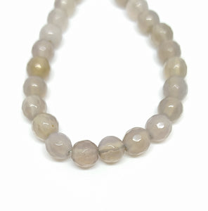 Gemstone - Grey Agate - 6mm Faceted Rounds - Beading Amazing