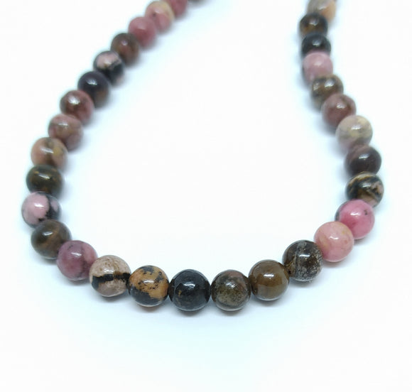 Gemstone - Rhodonite - 6mm Rounds - Beading Amazing