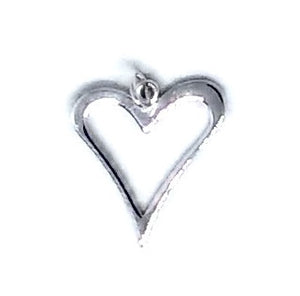 Large Heart Charm Sterling Silver - Beading Amazing