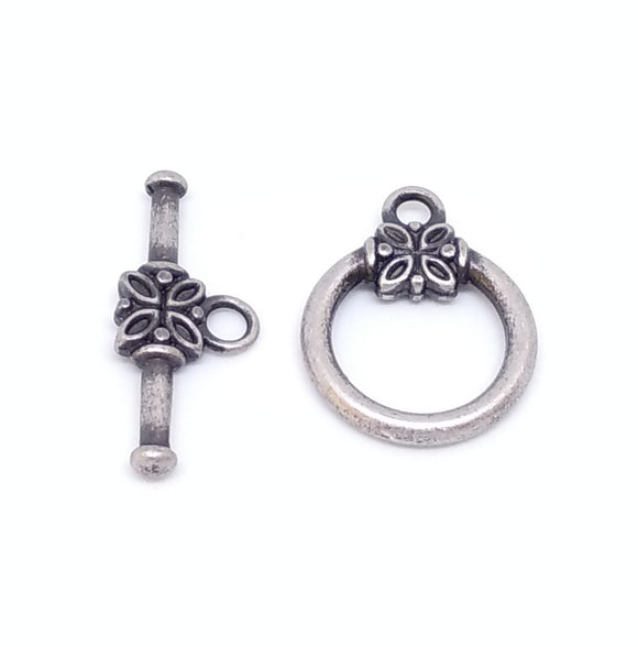 Burnished Silver Plated Toggle Set
